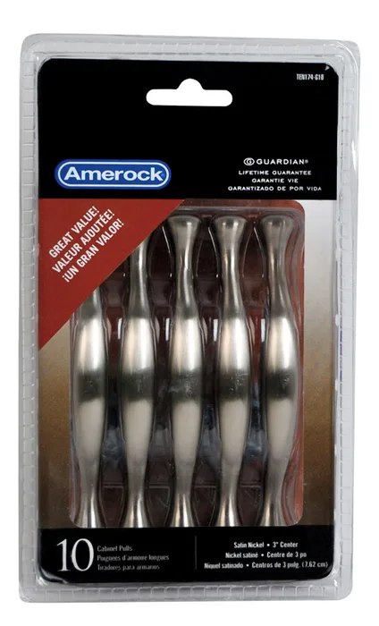 Amerock Allison Traditional Arch Cabinet Pull 3 in. Satin Nickel Silver 10 pk