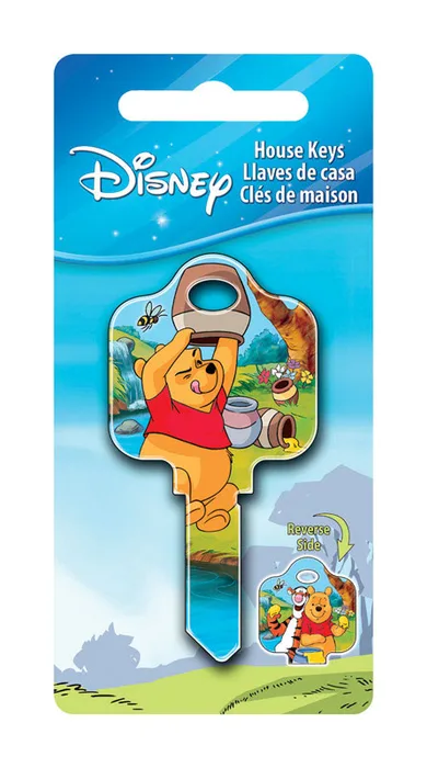 HILLMAN Disney Winnie The Pooh House Key Blank 68 Single For Schlage Locks Multicolored (Pack of 5)