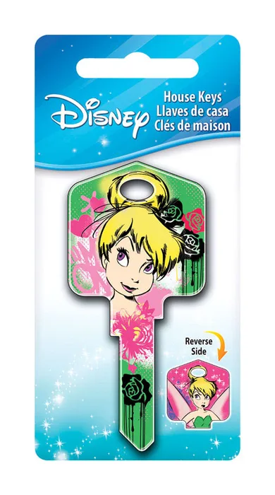 HILLMAN Disney Fairy House Key Blank 66/97 Single For Kwikset and Titan Locks Multicolored (Pack of 5)