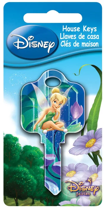 HILLMAN Disney Fairy House Key Blank 66/97 Single For Kwikset and Titan Locks Multicolored (Pack of 5)