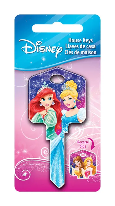 HILLMAN Disney Princesses House Key Blank 66/97 Single For Kwikset and Titan Locks Multicolored (Pack of 5)