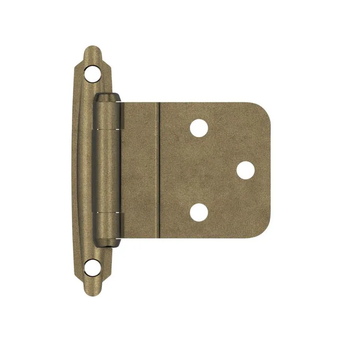 Amerock 2 in. W X 2-3/4 in. L Burnished Brass Steel Self-Closing Hinge 2 pk