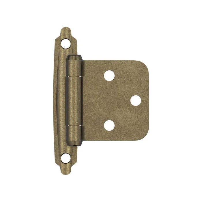 Amerock 1-3/4 in. W X 2-3/4 in. L Burnished Brass Steel Self-Closing Hinge 2 pk