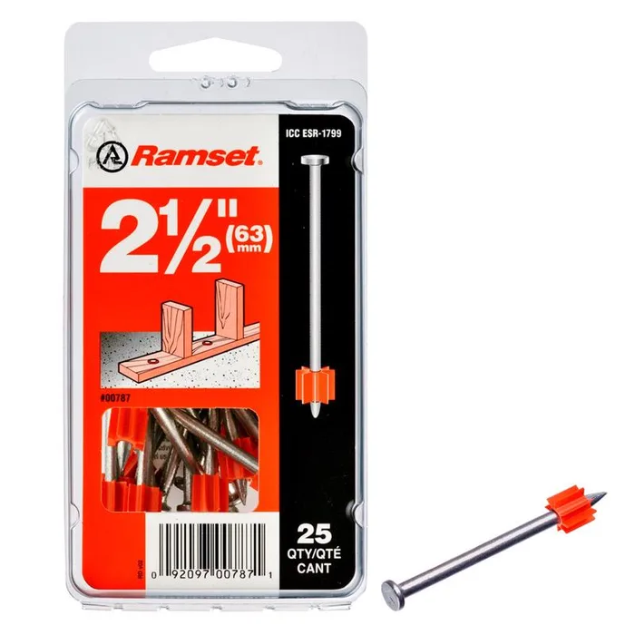 Ramset 0.3 in. D X 2-1/2 in. L Steel Flat Head Drive Pin 25 pk