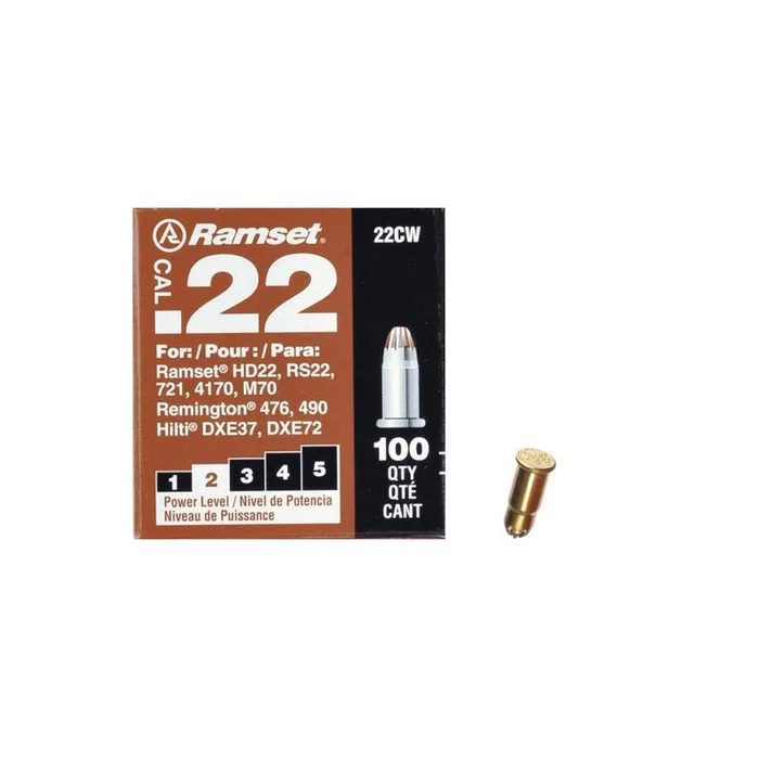 Ramset 0.22 in. D X 1.5 in. L Steel Flat Head Powder Loads 100 pk