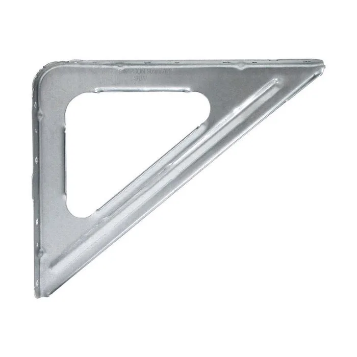 Simpson Strong-Tie Zinc Galvanized, G90 Silver Steel Bracket 16 Ga. 11 in. L