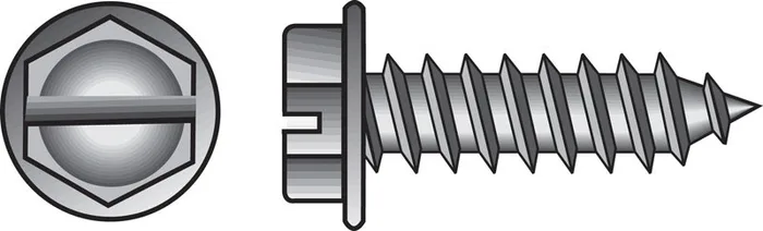 HILLMAN No. 6 Ga. X 1 in. L Slotted Hex Washer Head Sheet Metal Screws 100 pk