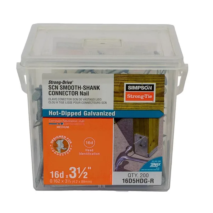 Simpson Strong-Tie 16D 3-1/2 in. Wood Joiner Hot-Dipped Galvanized Steel Nail Round Head 5 lb