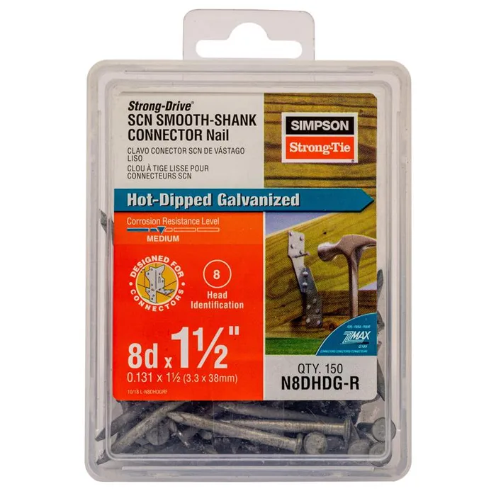 Simpson Strong-Tie 8D 1-1/2 in. Wood Joiner Hot-Dipped Galvanized Steel Nail Round Head 1 lb