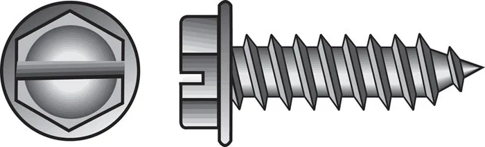 HILLMAN No. 10 Ga. X 1-1/4 in. L Slotted Hex Head Sheet Metal Screws 100 pk