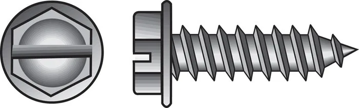 HILLMAN No. 10 Ga. X 2 in. L Slotted Hex Washer Head Sheet Metal Screws 100 pk