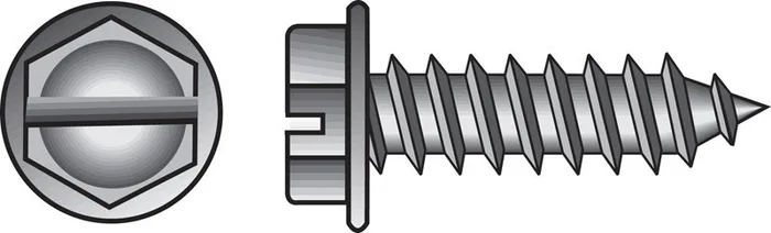HILLMAN No. 12 Ga. X 1-1/4 in. L Slotted Hex Head Sheet Metal Screws 100 pk