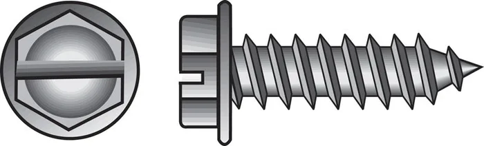 HILLMAN No. 12 Ga. X 1-1/2 in. L Slotted Hex Head Sheet Metal Screws 100 pk