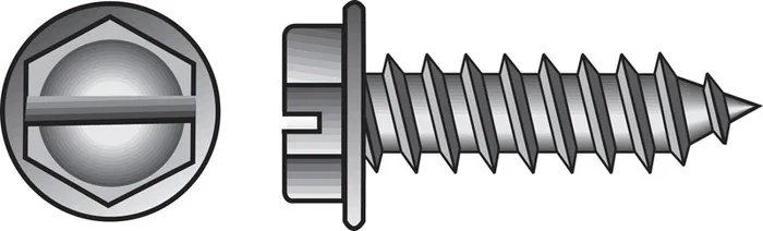 HILLMAN No. 12 Ga. X 2 in. L Slotted Hex Washer Head Sheet Metal Screws 100 pk