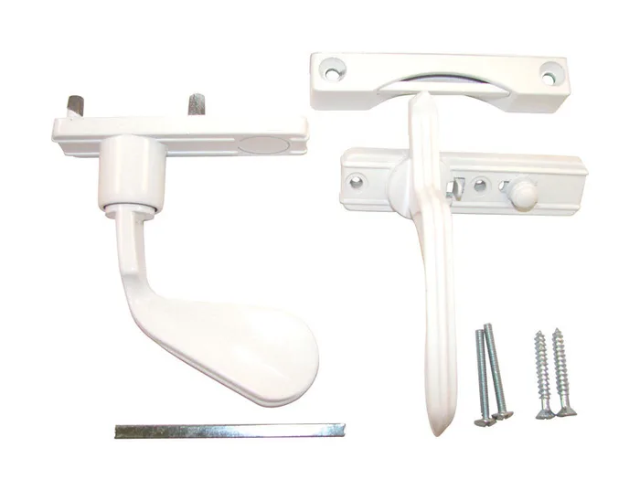Barton Kramer Satin White Metal InSwing Latch 1 pk