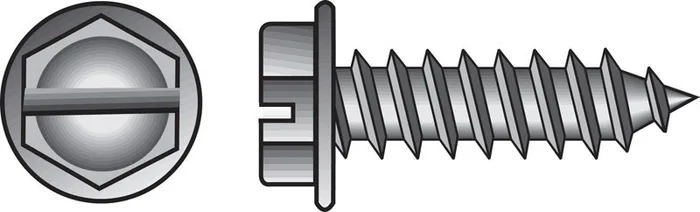 HILLMAN No. 14 Ga. X 1-1/2 in. L Slotted Hex Washer Head Sheet Metal Screws 100 pk