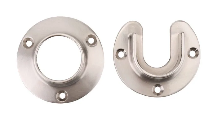 Knape & Vogt Pro HD 6-1/2 in. L X 1-5/16 in. D Brushed Nickel Steel Rod Socket (Pack of 6)
