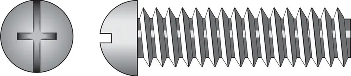 HILLMAN No. 6-32 Ga. X 1 in. L Combination Round Head Zinc-Plated Steel Machine Screws 100 pk
