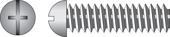 HILLMAN No. 8-32 Ga. X 1/2 in. L Combination Round Head Zinc-Plated Steel Machine Screws 100 pk