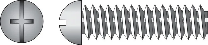 HILLMAN No. 10-24 Ga. X 3/4 in. L Combination Round Head Zinc-Plated Steel Machine Screws 100 pk