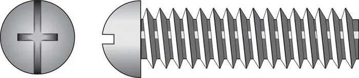 HILLMAN No. 10-24 Ga. X 1 in. L Combination Round Head Zinc-Plated Steel Machine Screws 100 pk