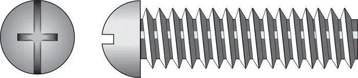 HILLMAN No. 10-24 Ga. X 2 in. L Combination Round Head Zinc-Plated Steel Machine Screws 100 pk