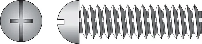 HILLMAN No. 10-24 Ga. X 2-1/2 in. L Combination Round Head Zinc-Plated Steel Machine Screws 100 pk