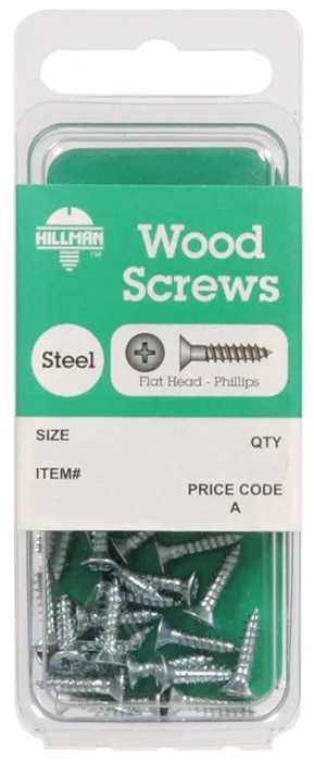 HILLMAN No. 12 X 1-1/4 in. L Phillips Zinc-Plated Coarse Wood Screws 8 pk (Pack of 10)