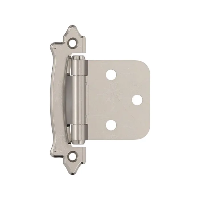 Amerock 1-3/4 in. W X 2-64/79 in. L Sterling Nickel Silver Steel Self-Closing Hinge 2 pk