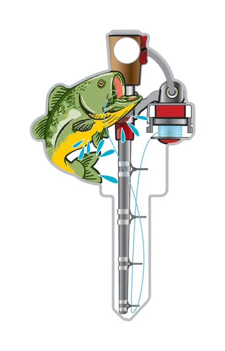 Lucky Line Key Shapes Fishing House Key Blank Double For Kwikset Multicolored (Pack of 5)