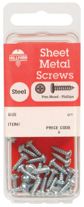 HILLMAN No. 14 Ga. X 2 in. L Phillips Pan Head Sheet Metal Screws 3 pk (Pack of 10)