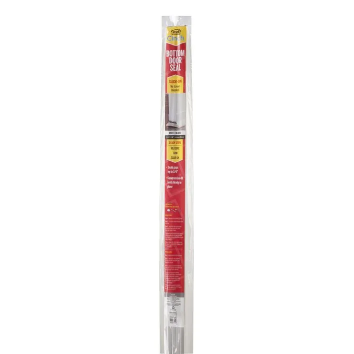M-D Building Products CINCH White Vinyl Under Door Seal For Doors 36 in. L X 1.75 in.