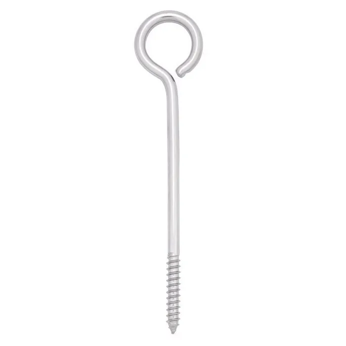 Hampton 3/8 in. X 8 in. L Stainless Stainless Steel Lag Thread Eyebolt (Pack of 5)