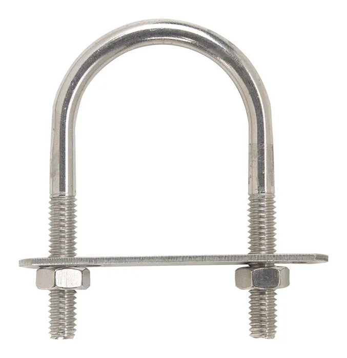 Hampton 5/16 in. X 1-3/8 in. W X 3-7/8 in. L Coarse Zinc-Plated Stainless Steel U-Bolt (Pack of 5)