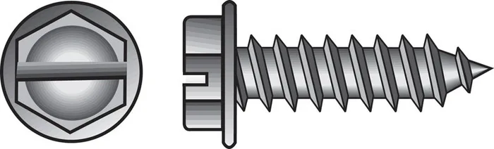 HILLMAN No. 10 Ga. X 1 in. L Slotted Hex Washer Head Sheet Metal Screws 100 pk