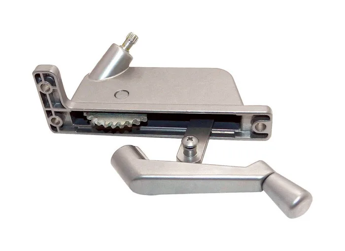 Barton Kramer Satin Metallic Aluminum Vertical Awning Window Operator For T.M. Windows