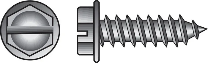 HILLMAN No. 6 Ga. X 3/8 in. L Slotted Hex Washer Head Sheet Metal Screws 100 pk