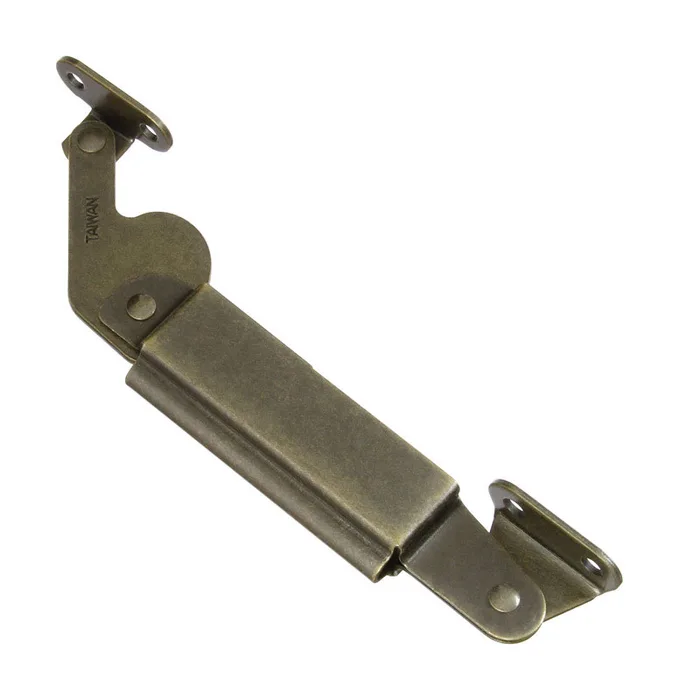 National Hardware Antique Brass Steel Center Mount Spring Lid Support 7.6 in. 1 pk