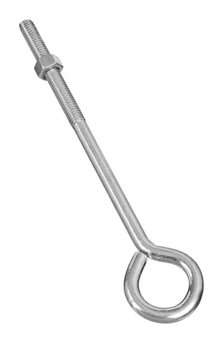 National Hardware 3/8 in. X 8 in. L Zinc-Plated Steel Eyebolt Nut Included (Pack of 10)