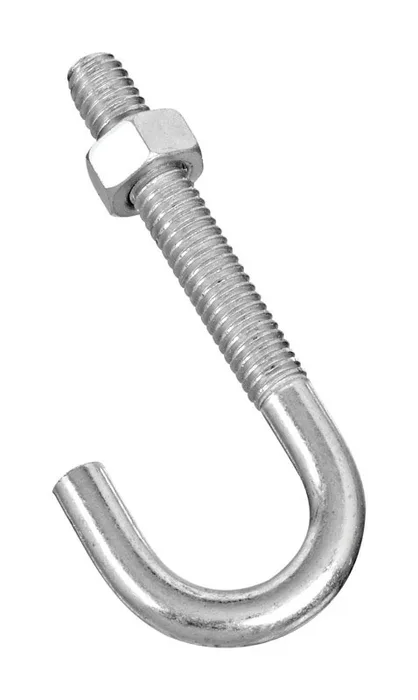 National Hardware Zinc-Plated Silver Steel 3 in. L J-Bolt 1 pk (Pack of 10)