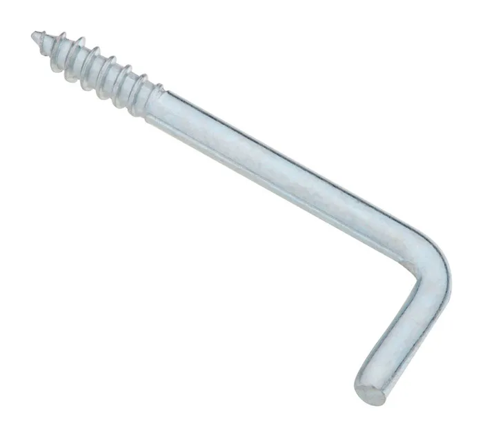 National Hardware Small Zinc-Plated Silver Steel 1-13/16 in. L Square Bend Hook 1 pk