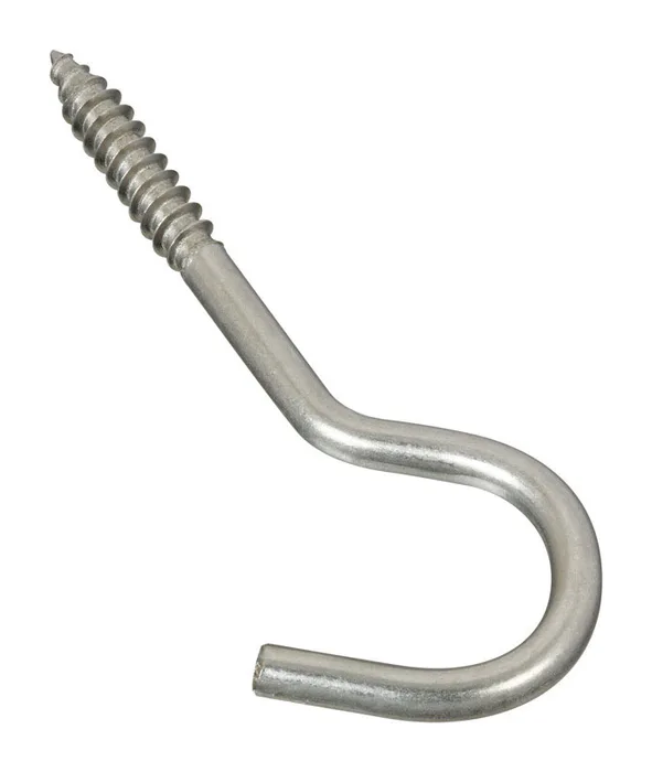 National Hardware Large Silver Stainless Steel 4-1/4 in. L Screw Hook 50 lb 1 pk (Pack of 10)