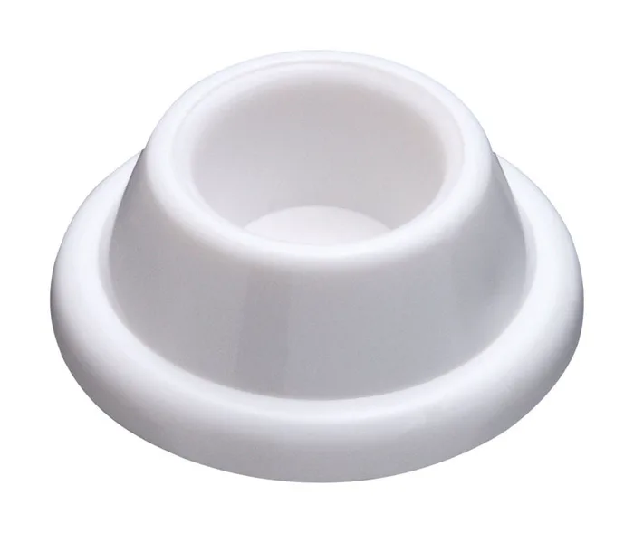 National Hardware Plastic White Wall Door Stop Mounts to wall 1.9 in.