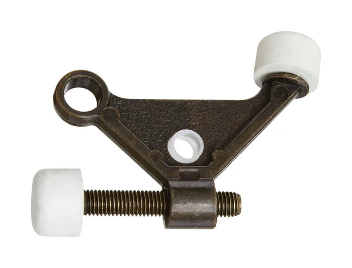 National Hardware Zinc w/Rubber Tip Antique Brass Bronze Hinge Pin Door Stop Mounts to door .5 in.