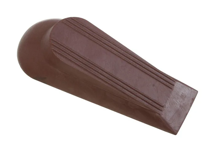 National Hardware 2 in. W X 5 in. L Rubber Brown Wedge Door Stop Mounts to floor 2 in.