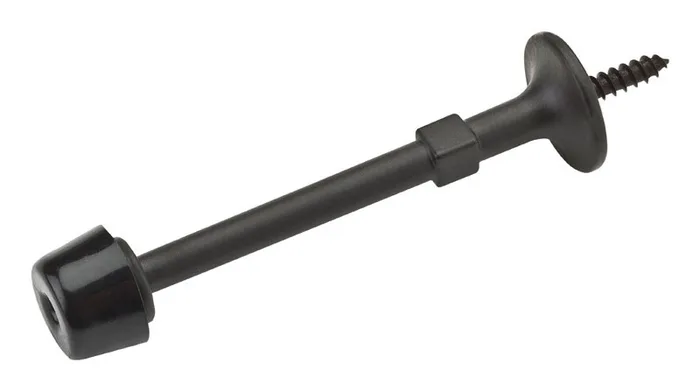National Hardware Zinc Oil Rubbed Bronze Brown Rigid Door Stop Mounts to wall .75 in.