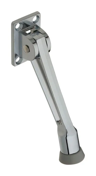 National Hardware Zinc w/Rubber Tip Chrome Silver Door Stop Mounts to door .75 in.