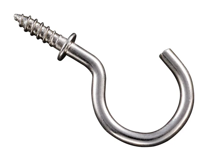 National Hardware Small Nickel Plated Silver Steel 1 in. L Cup Hook 13 lb 30 pk