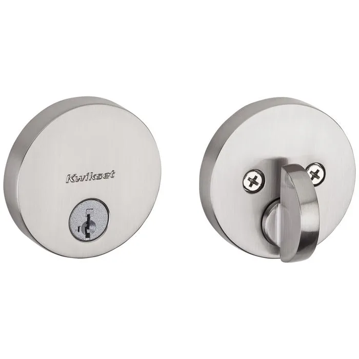 Kwikset SmartKey Satin Nickel Zinc Single Cylinder Deadbolt