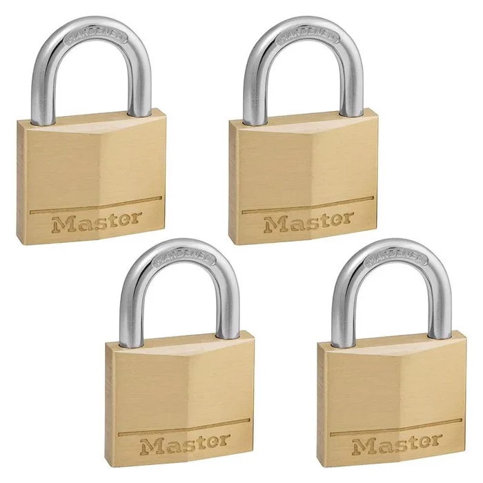 Master Lock 1-9/16 in. W Brass 4-Pin Cylinder Exterior Padlock